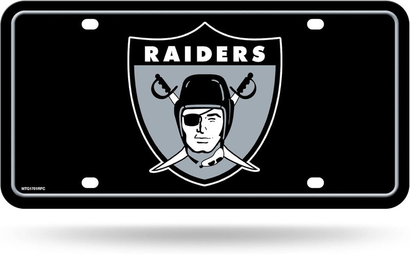 NFL Retro Raiders Logo Metal Auto Tag 6" x 12" - Great for Truck/Car/SUV